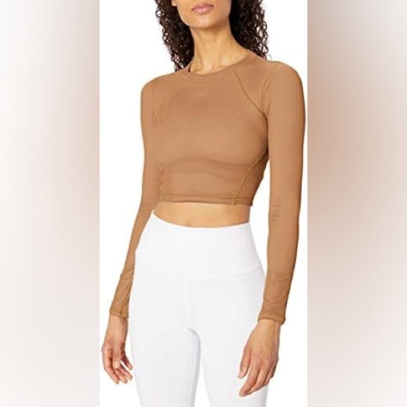 Alo Yoga Vision Long Sleeve - Caramel Latte Small - Picture 7 of 7